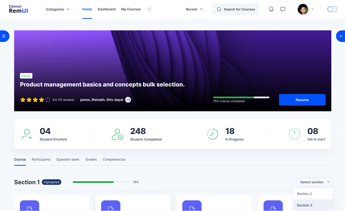 Edwiser RemUI Edwiser RemUI Moodle plugin