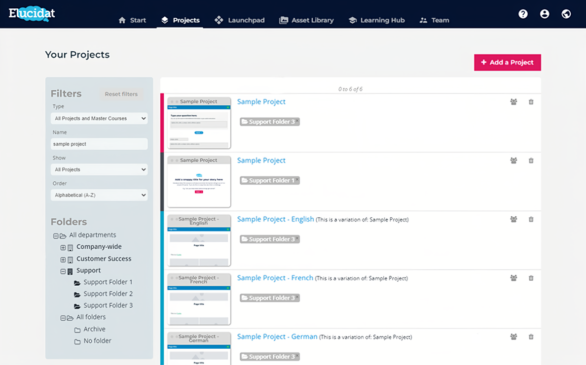Elucidat authoring tool interface Elucidat authoring tool interface