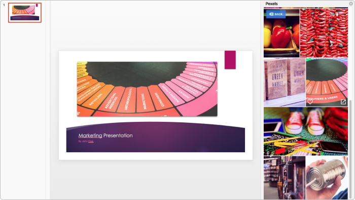 Pexels PowerPoint add-n Pexels PowerPoint add-n