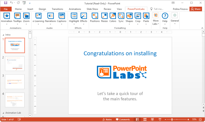 PowerPoint Labs add-in PowerPoint Labs add-in
