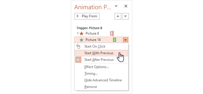Start animation after previous Start animation after previous