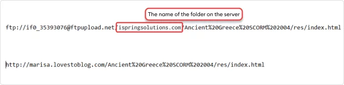 The URL address to an online course