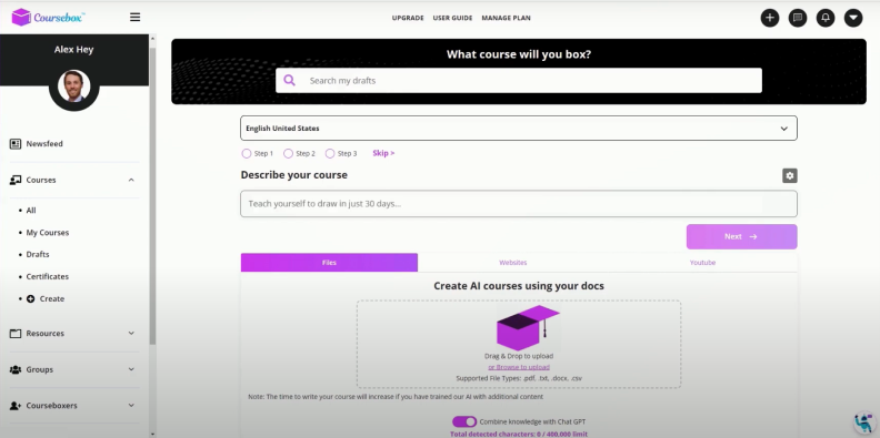 Coursebox Coursebox AI course creator