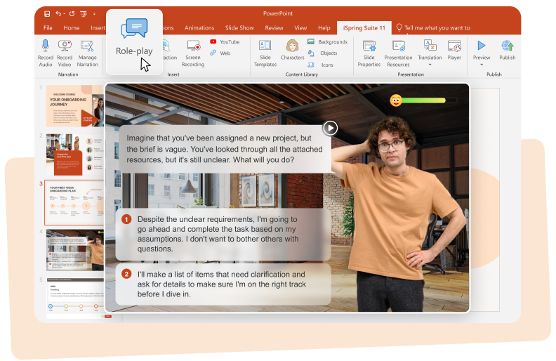 iSpring Suite interface iSpring Suite interface